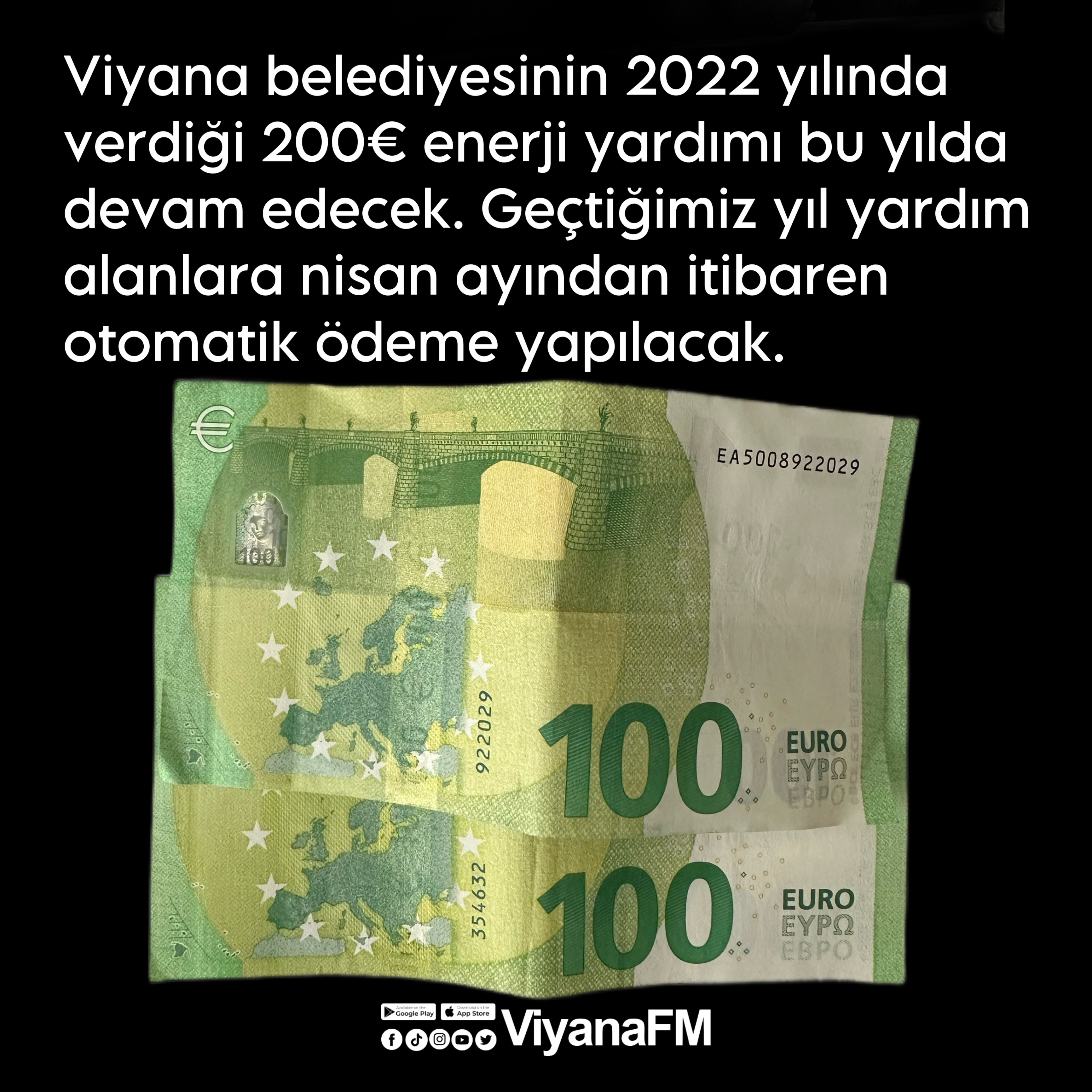 Viyana’da 200€ enerji yardımı