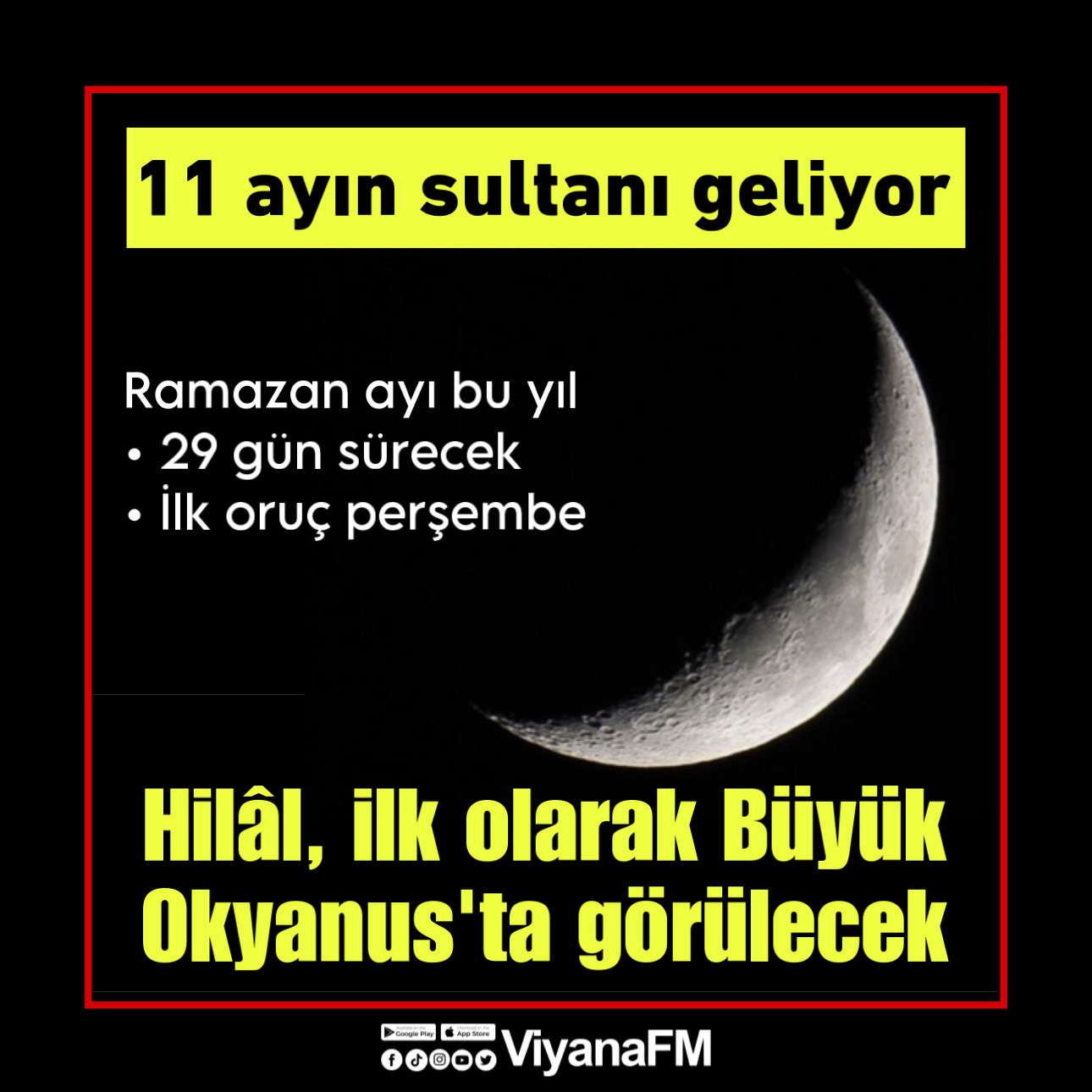 Ramazan ayı perşembe günü başlıyor