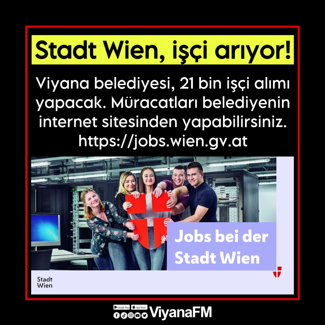 Stadt Wien, işçi arıyor!