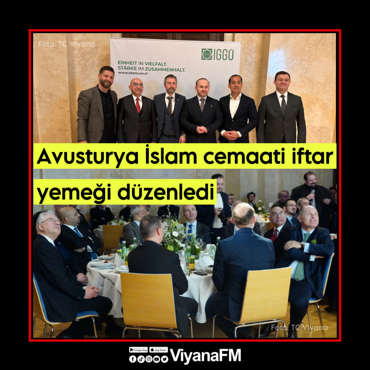 Avusturya İslam cemaati iftar düzenledi.