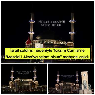 Taksim Camii’den anlamlı destek 